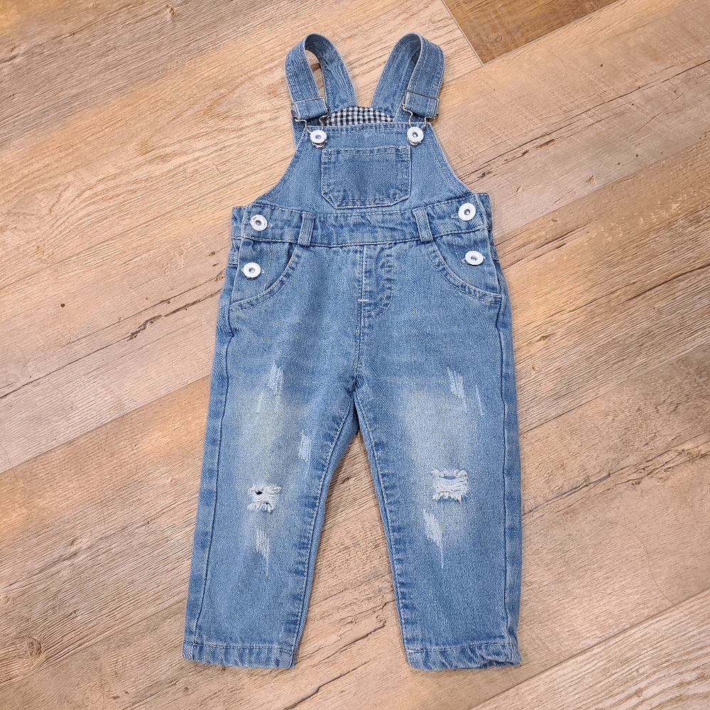 Kidscool Space distressed overalls sz 6-12m
